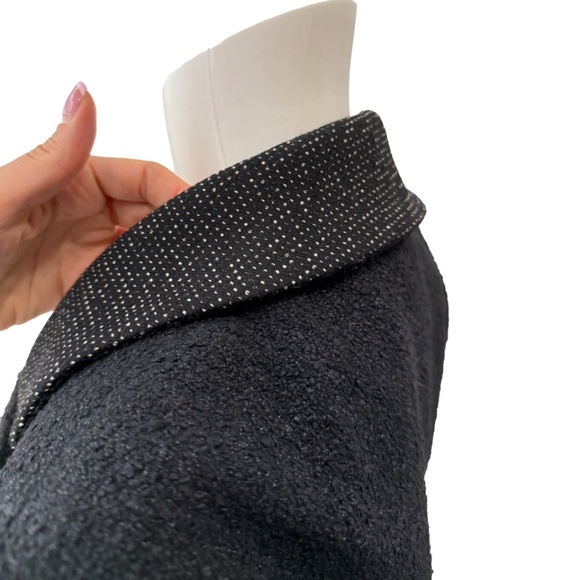 Chanel Black Tweed Textured Polka Dot Blazer Jacket sz 2/36 - Picture 10 of 14